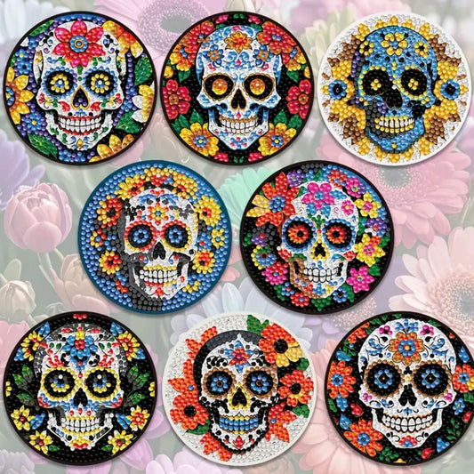 Sugar Skull Coaster Set