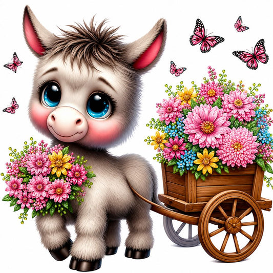 Sweet Donkey Flower Cart