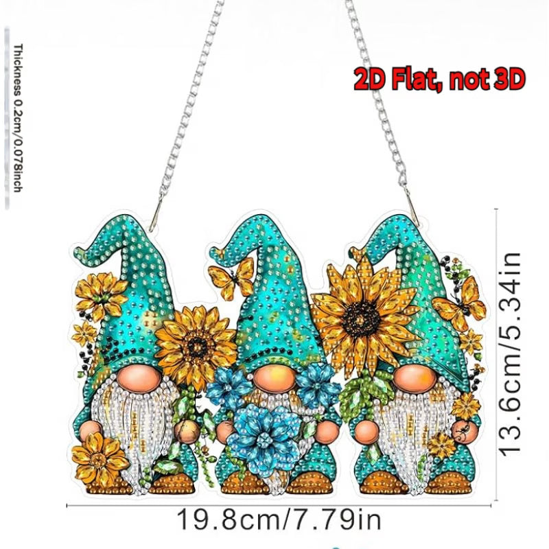 Teal Sunflower Gnomes