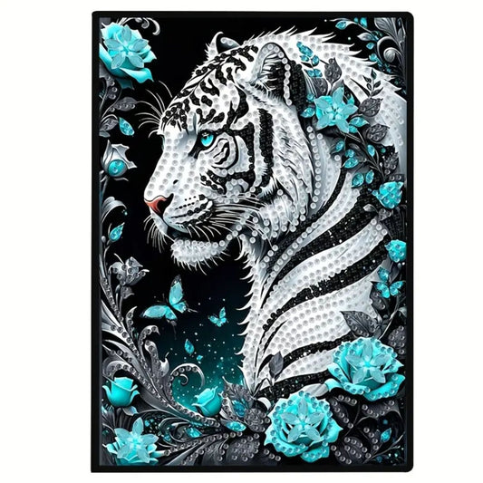 Notebook Tiger Teal Flowers