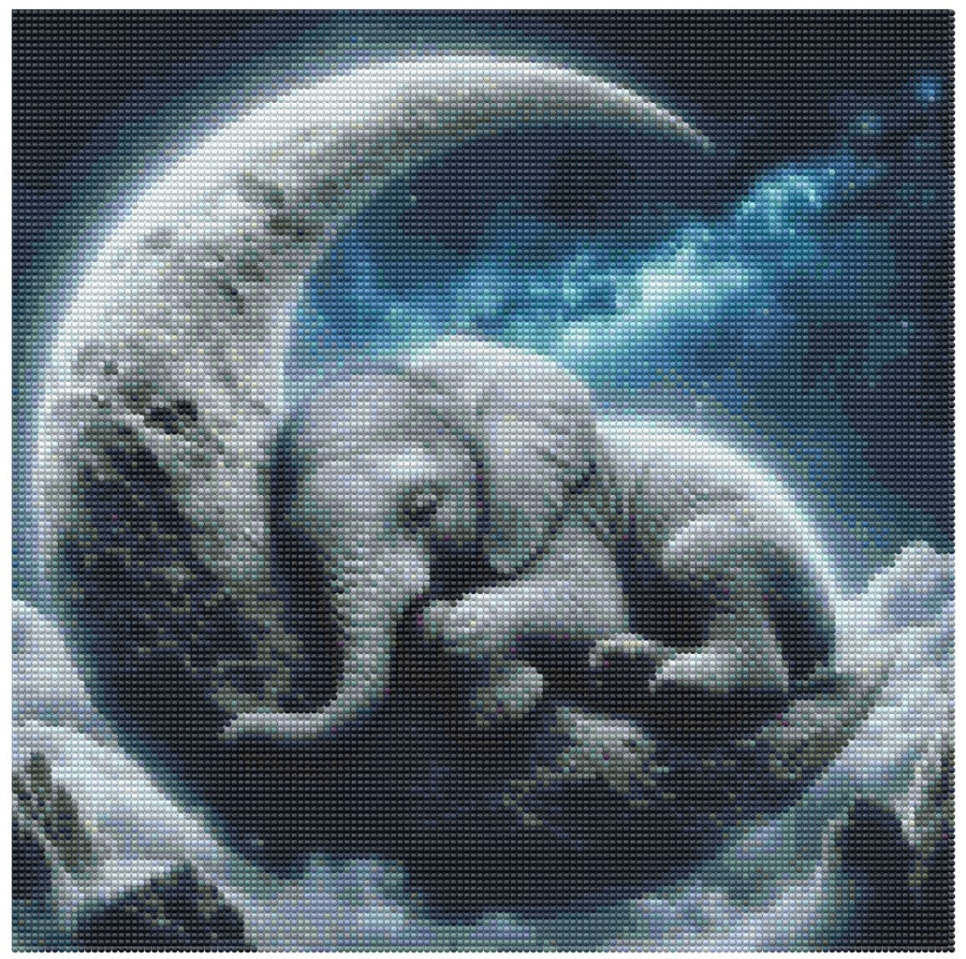 Tranquil Elephant on the Moon