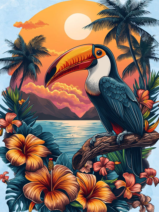 Tropical Sunset Toucan