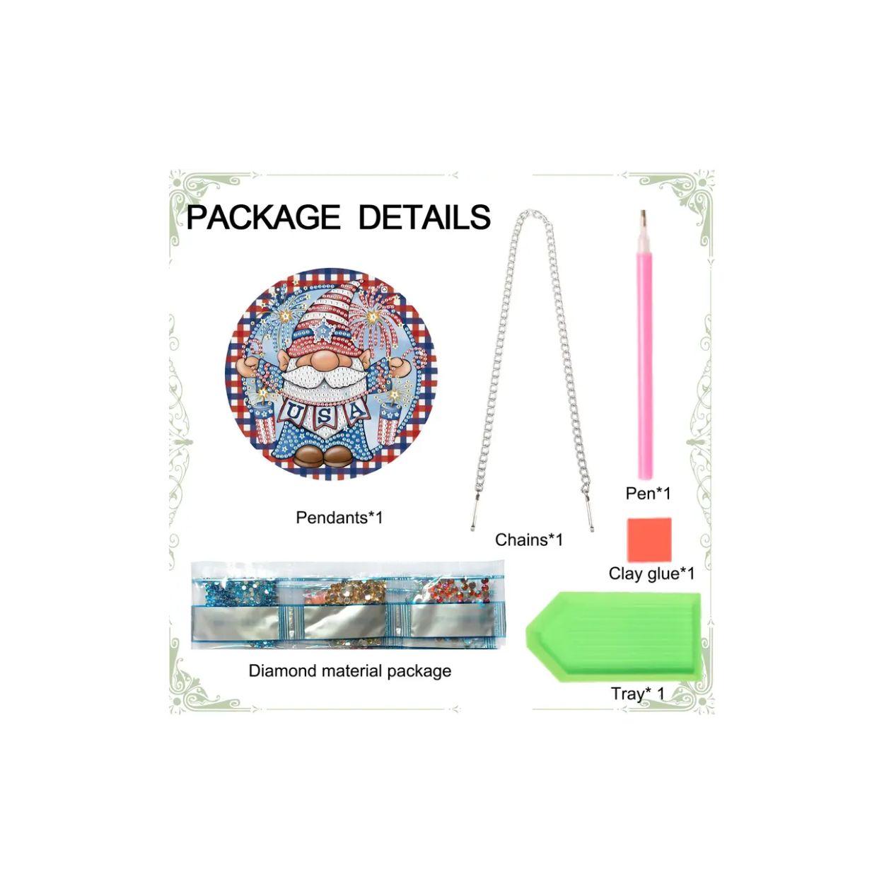 Patriotic USA Gnome Hanging Kit