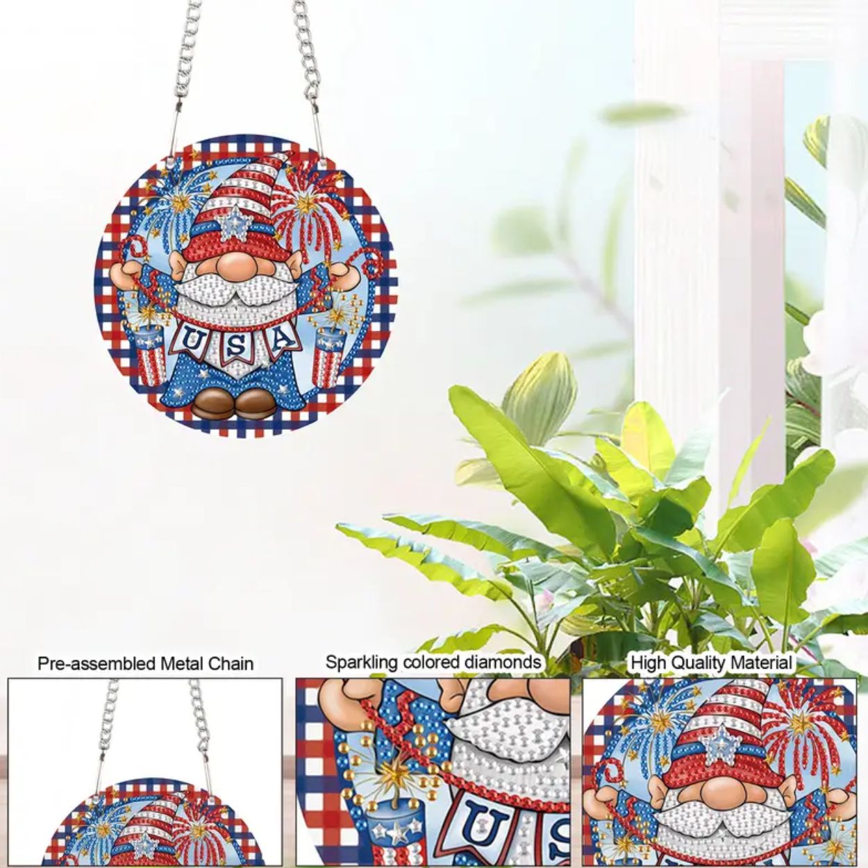 Patriotic USA Gnome Hanging Kit