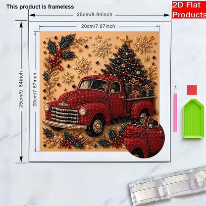 Vintage Red Truck Holiday Delivery DIY Pearl