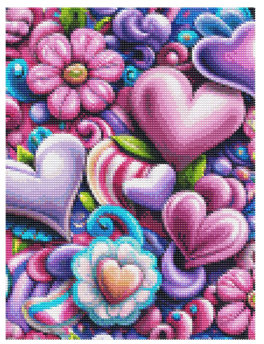 Whimsical Hearts & Flowers
