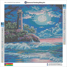 Load image into Gallery viewer, Aqua Lighthouse - Diamond Painting Bling Art
