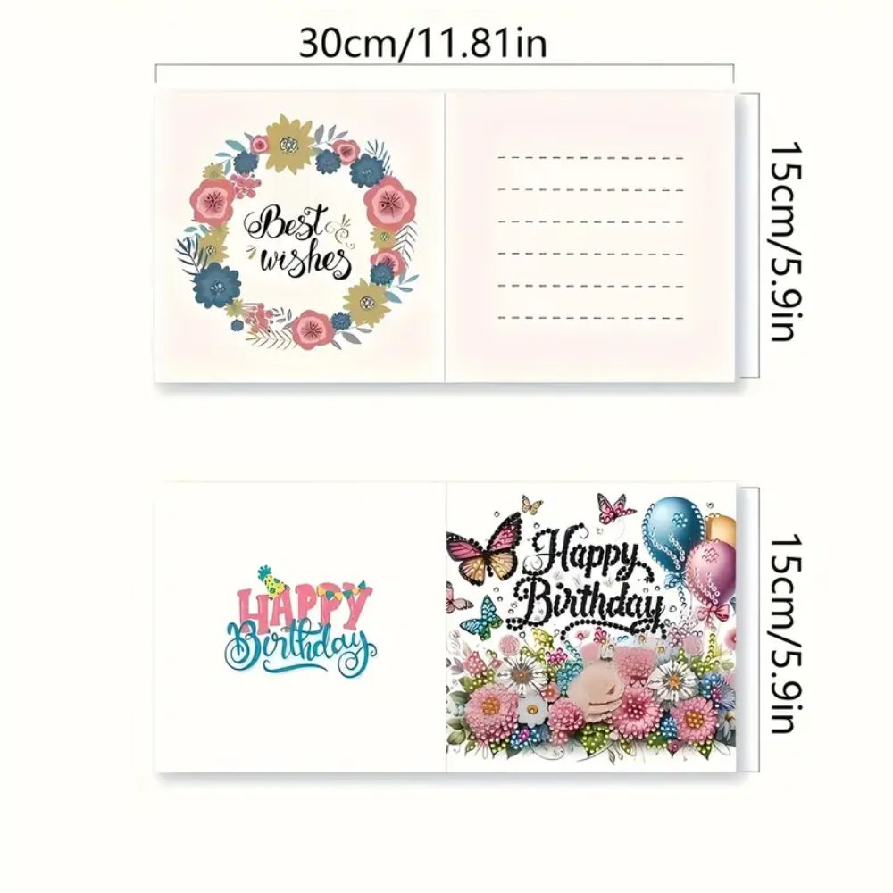 Birthday Greeting Cards Set - 4