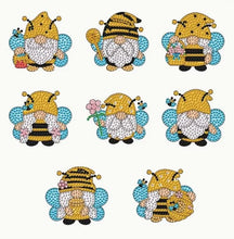 Load image into Gallery viewer, Bumble Bee Gnome Magnets - Diamond Painting Bling Art
