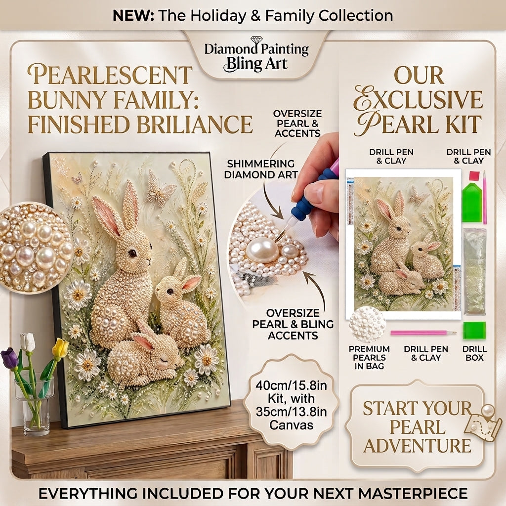 Pearlescent Bunny Family