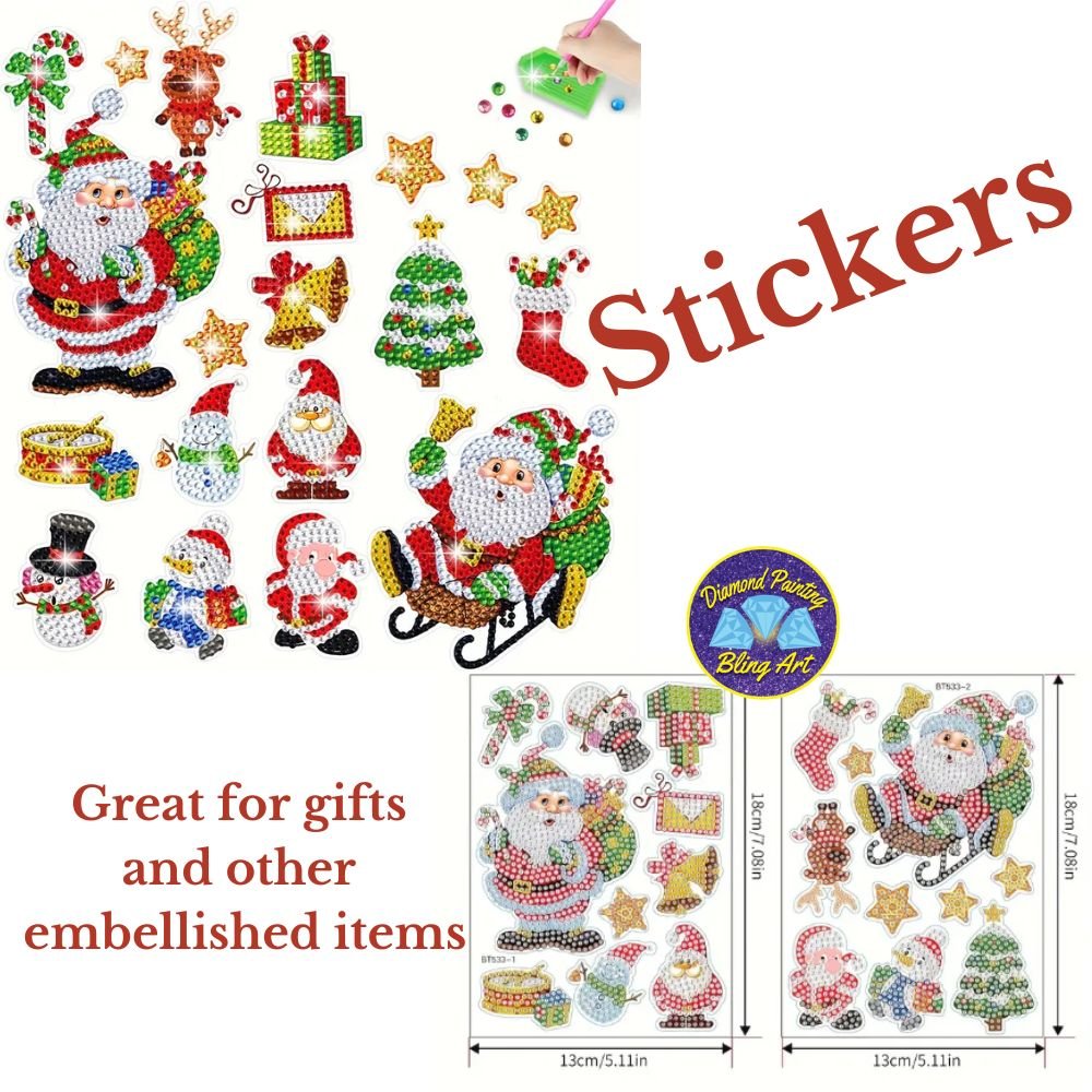 Christmas Stickers - Diamond Painting Bling Art