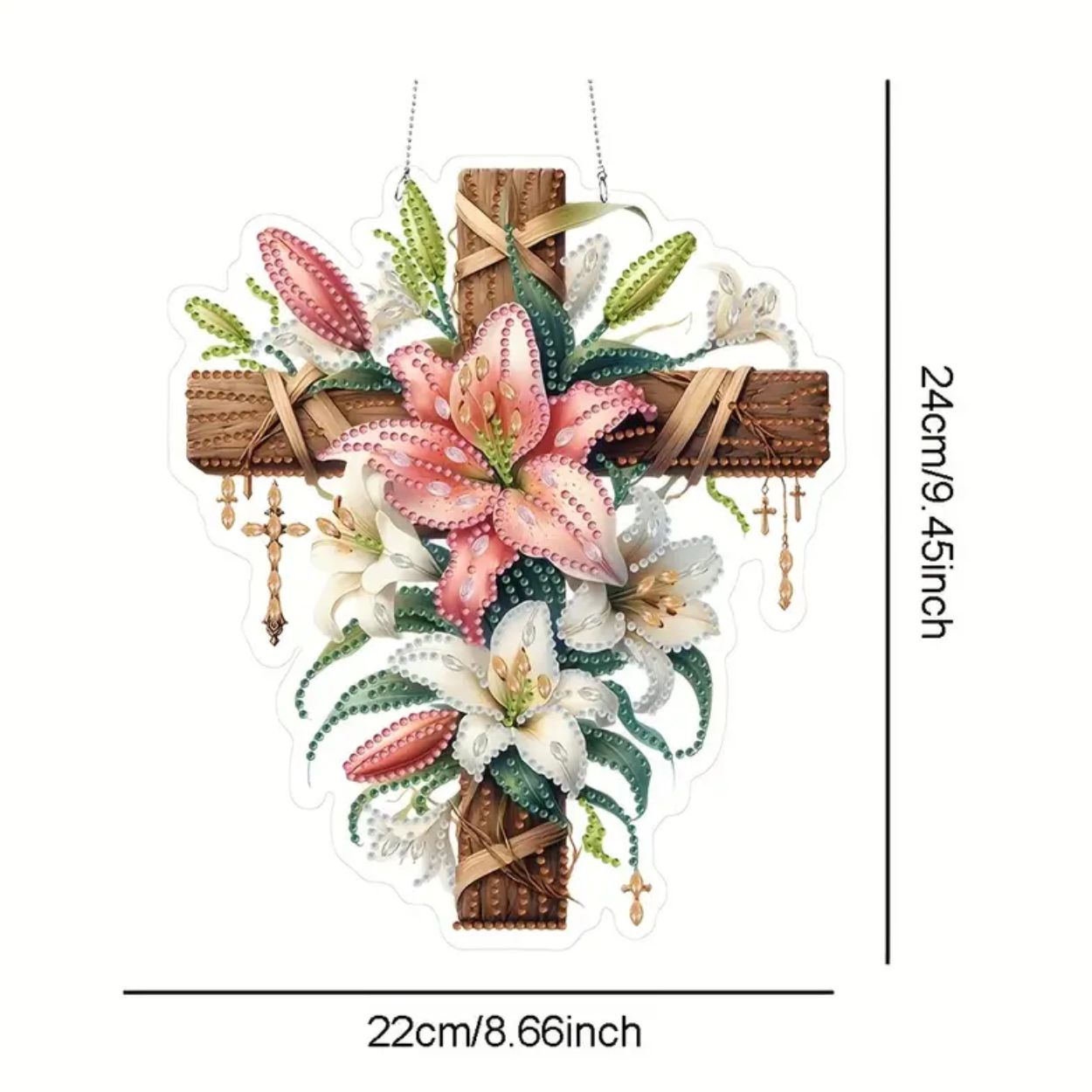 Cross withFlowers Hanging Kit