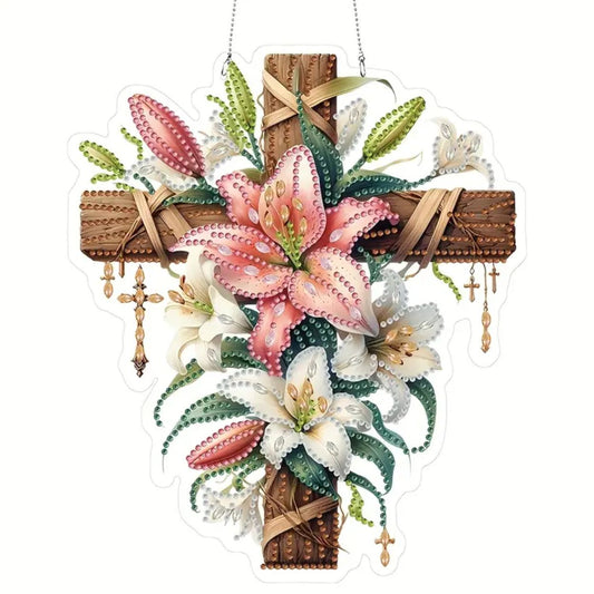 Cross withFlowers Hanging Kit