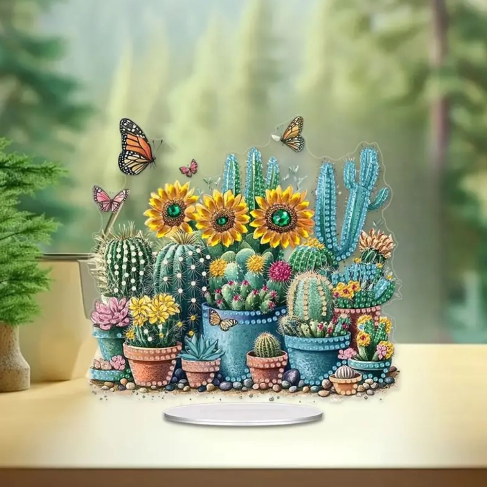 Cactus Acrylic Table Top Stand