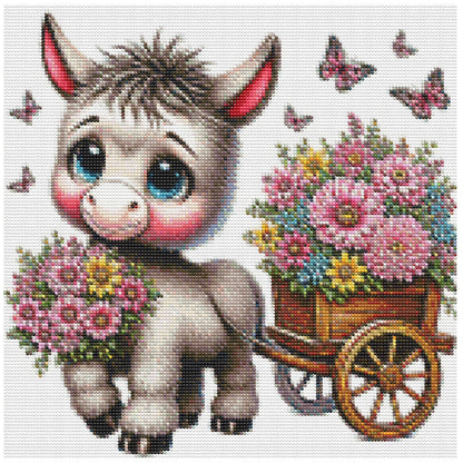 Sweet Donkey Flower Cart