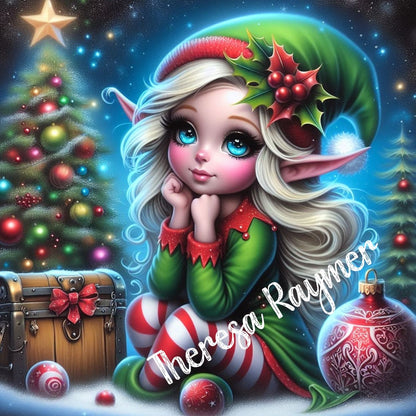 Emerald Enchantress by Theresa Raymer 50x50cm (20"x20") - Diamond Painting Bling Art
