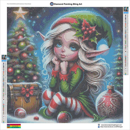 Emerald Enchantress by Theresa Raymer 50x50cm (20"x20") - Diamond Painting Bling Art