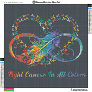 Fight Cancer in All Colors - Diamond Painting Bling Art