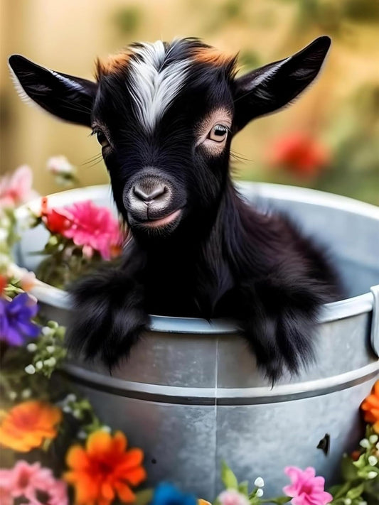 Floral Goat Bliss
