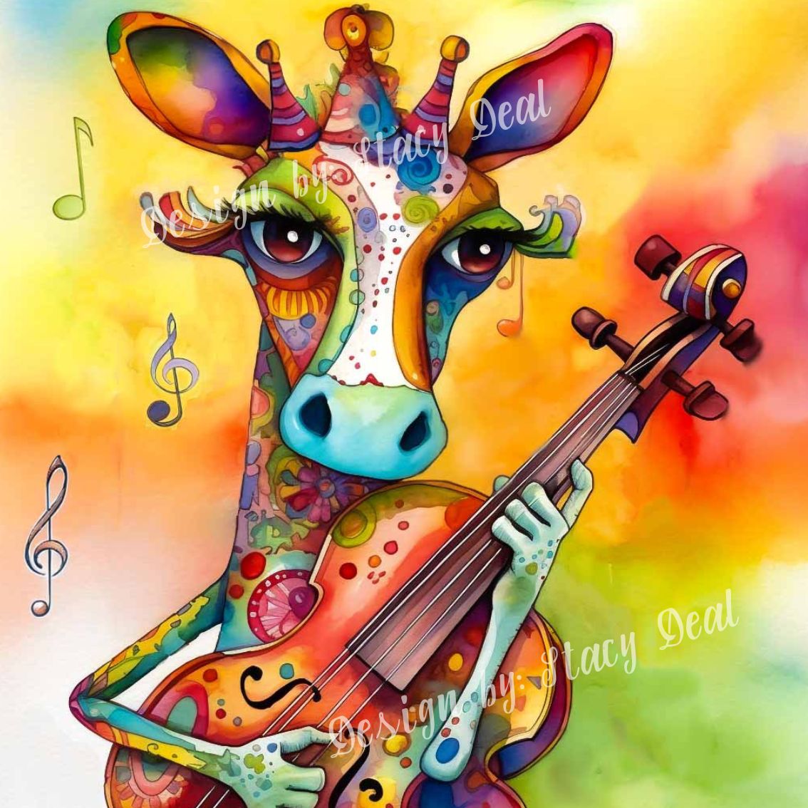 Folklore Serenade by Stacy Deal 60x60cm (24"x24") - Diamond Painting Bling Art