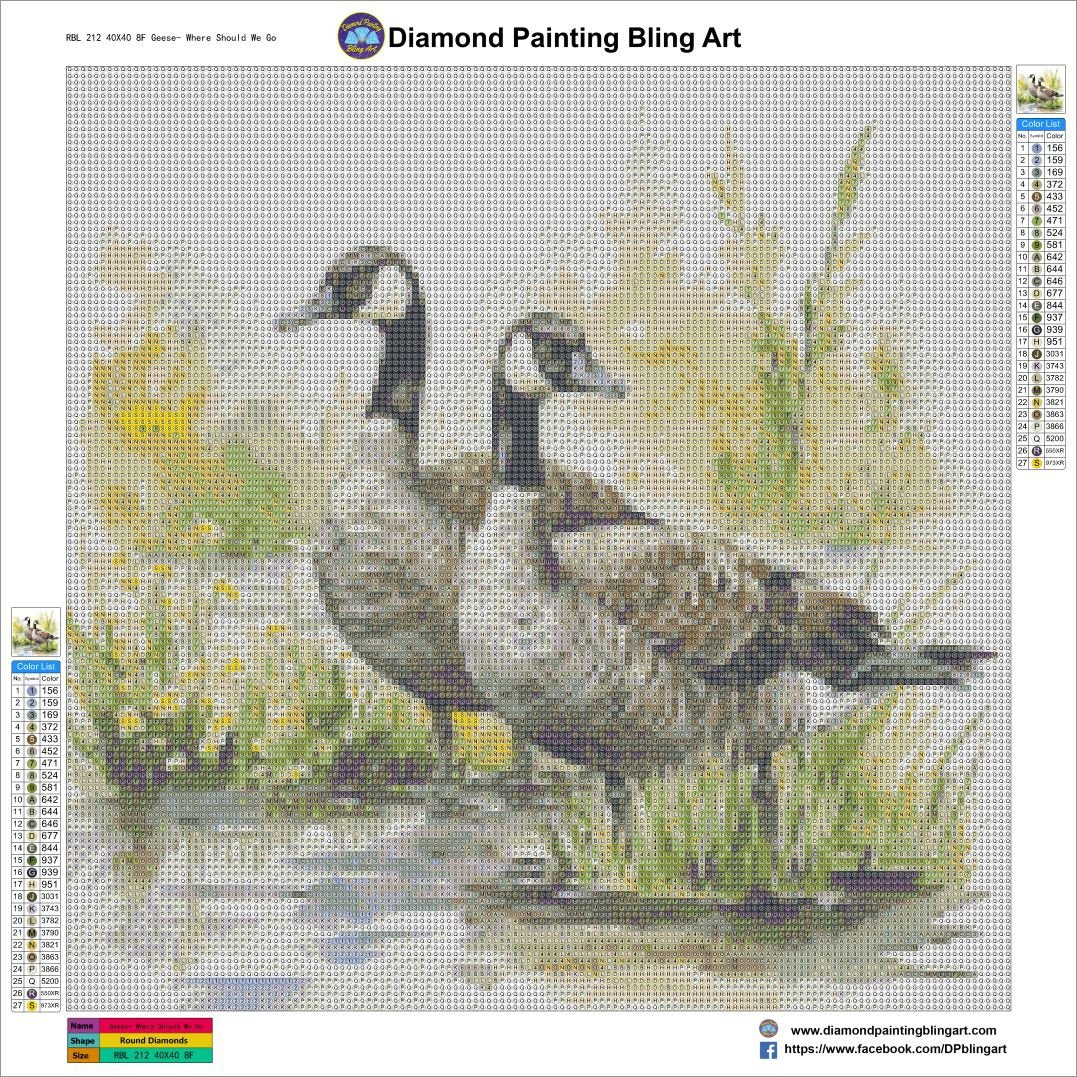 Geese - Where Should We Go - Diamond Painting Bling Art