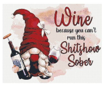 Gnome Wine Daze - Diamond Painting Bling Art