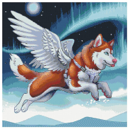 Husky Silver Harness by Cameo Anderson - Diamond Painting Bling Art