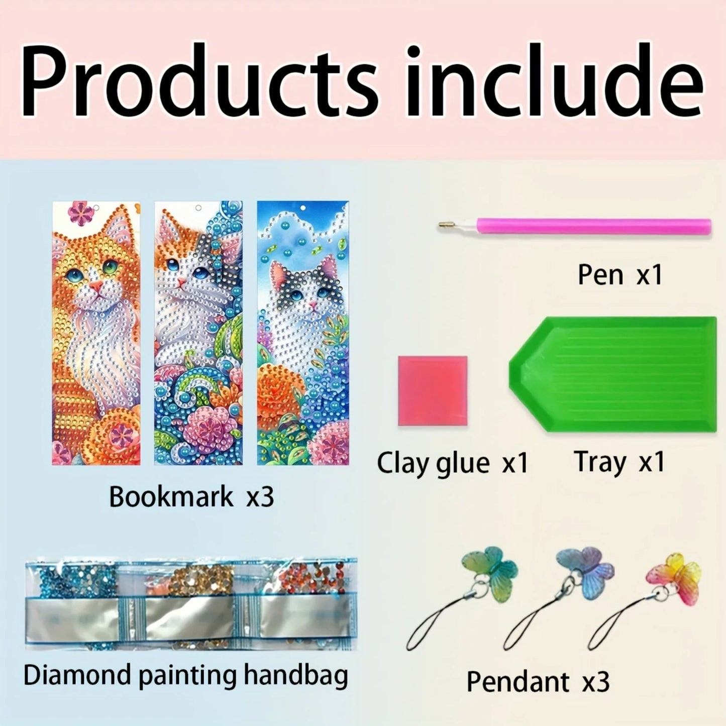 Bookmark 3pcs Cat Lovers