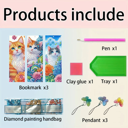 Bookmark 3pcs Cat Lovers
