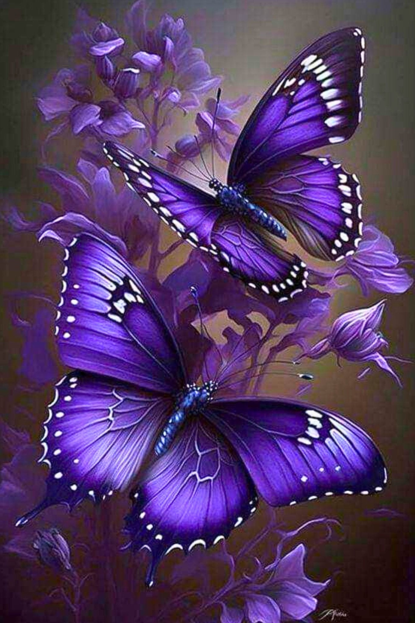 Lavender Flutter 40x60cm (16"x24") - Diamond Painting Bling Art