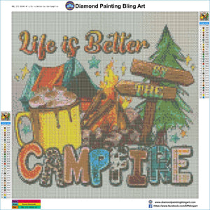 Life is Better by the Campfire - Diamond Painting Bling Art