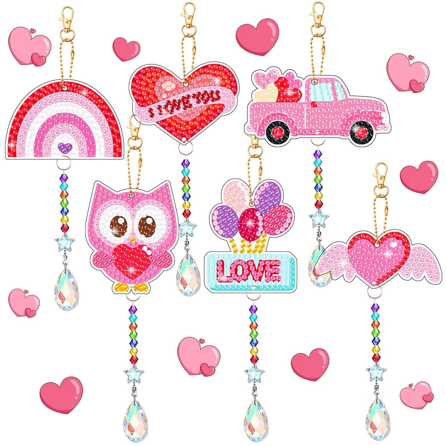 Love Theme Suncatcher Crystal Pendant