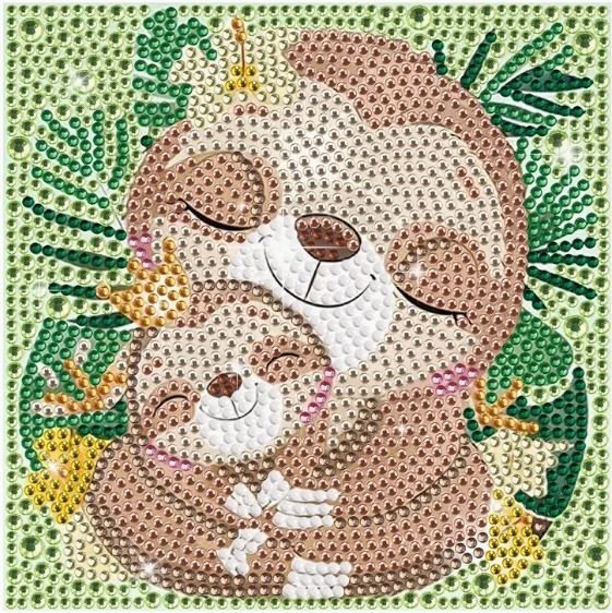 Mama & Baby Sloth - Diamond Painting Bling Art