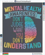 Load image into Gallery viewer, Mental Health Awareness - Diamond Painting Bling Art
