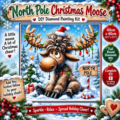 North Pole Christmas Moose