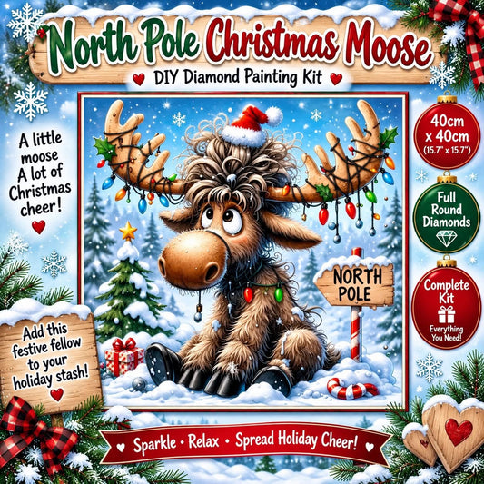 North Pole Christmas Moose