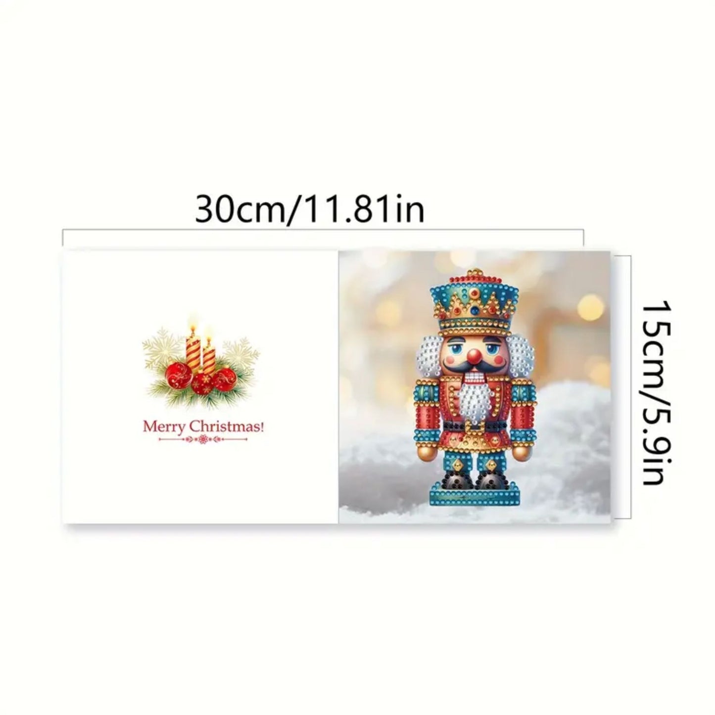 Nutcracker Christmas Cards DIY diamond art kit