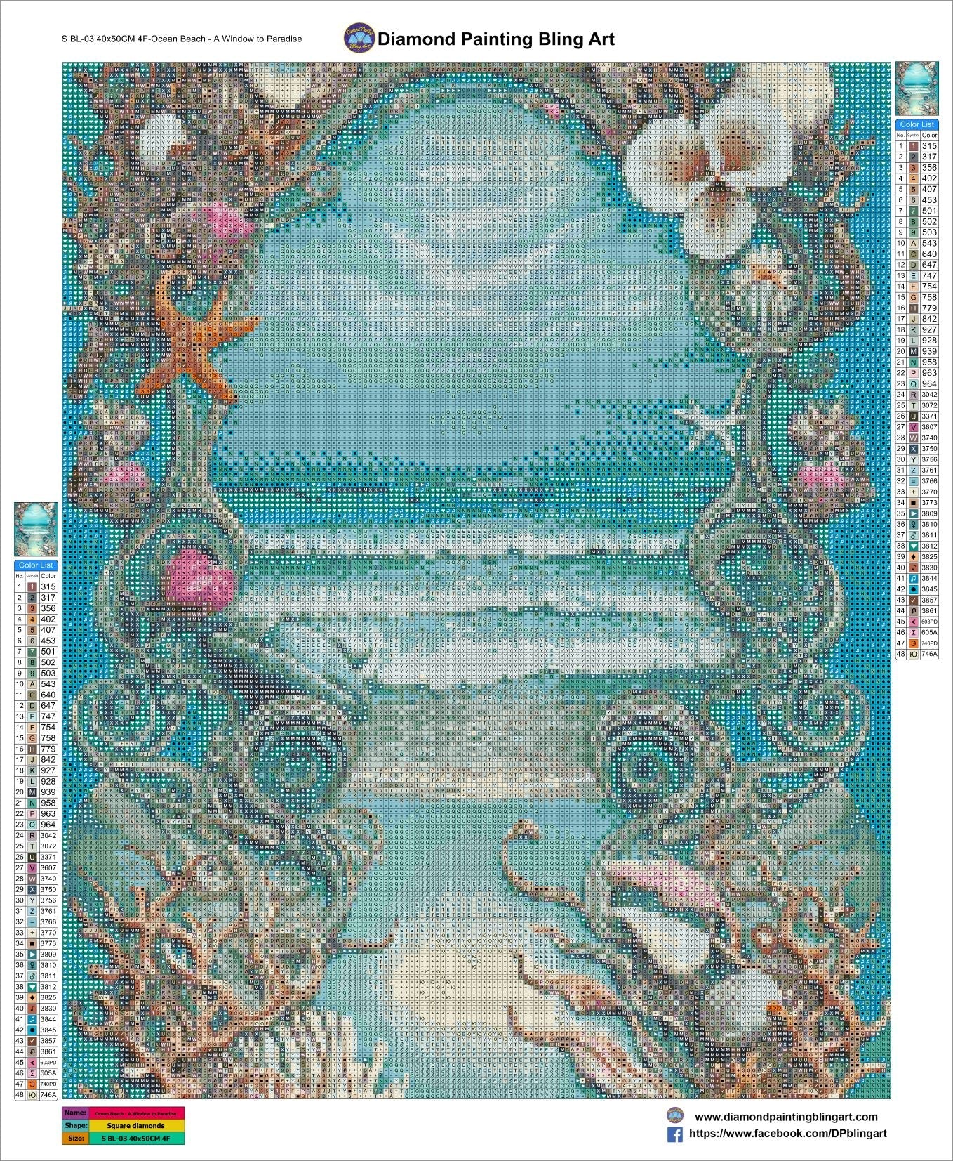 Ocean Beach - A Window to Paradise - Diamond Painting Bling Art