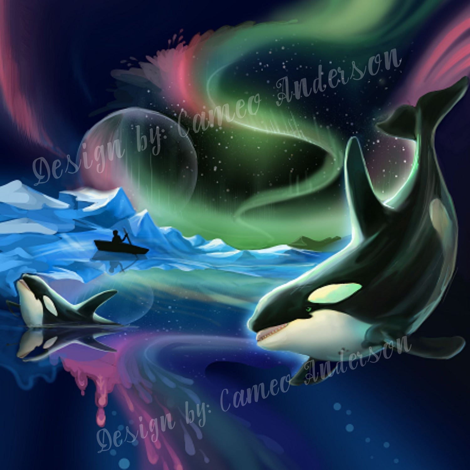 Orca King of the Sea by Cameo Anderson - Diamond Painting Bling Art