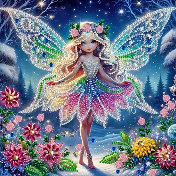 Partial Diamond Art Fairy - Diamond Painting Bling Art