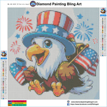 Load image into Gallery viewer, Patriotic Eagle - Diamond Painting Bling Art
