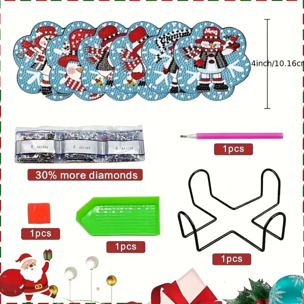 Snowman Coaster Set