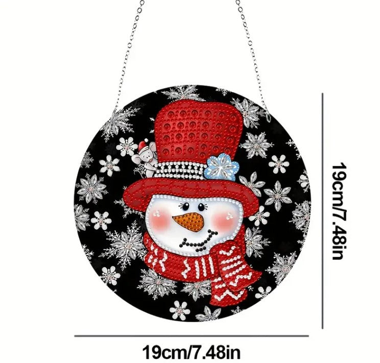 Snowman Crystal Pendant