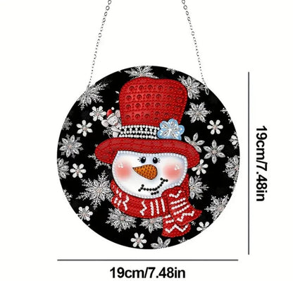 Snowman Crystal Pendant