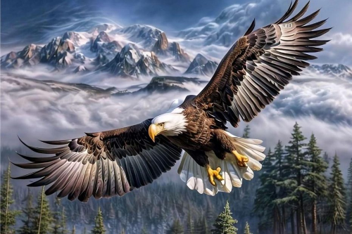 Soaring eagle diamond painting