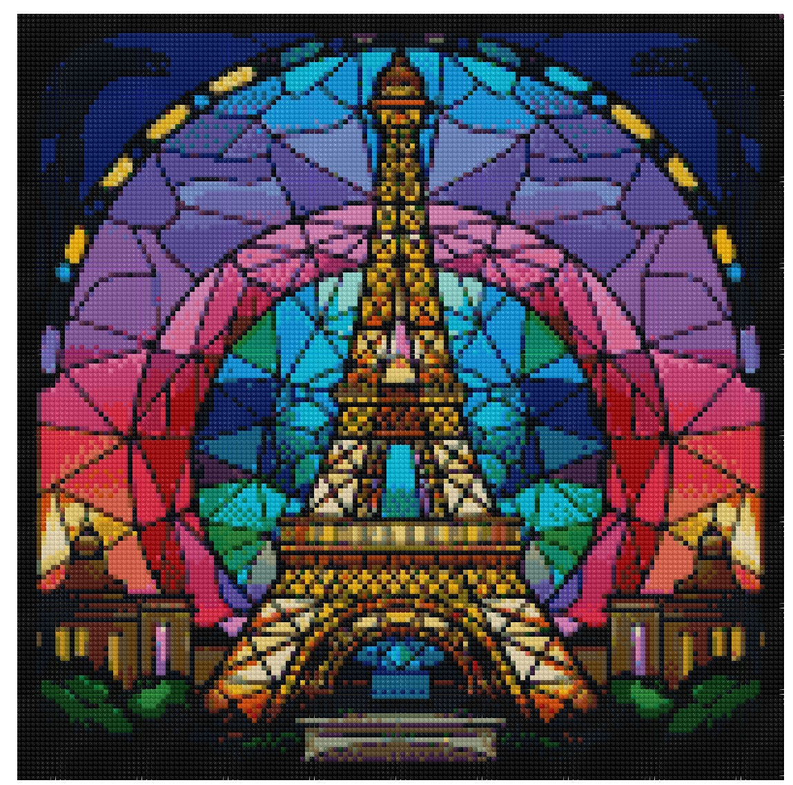 Stained Glass Eiffel Tower