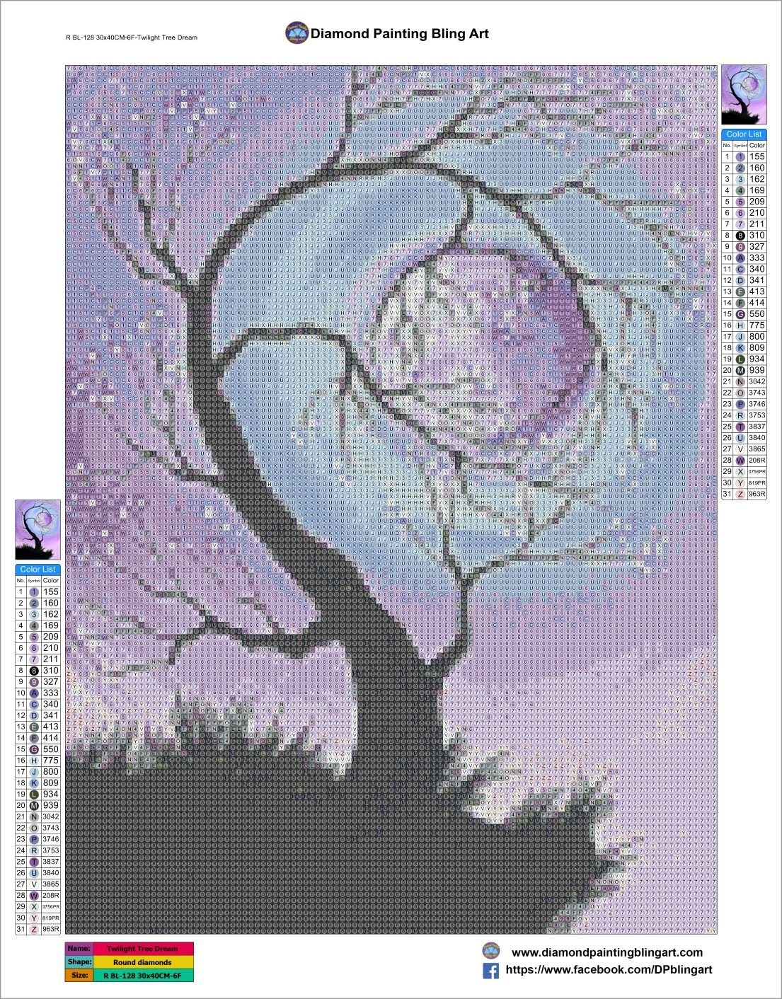 Twilight Tree Dream - Diamond Painting Bling Art