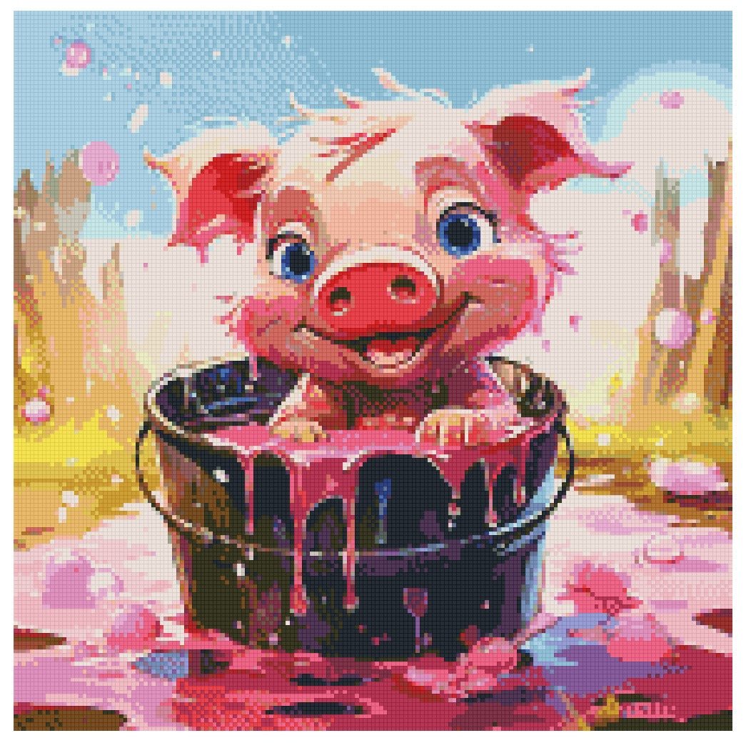 Wilbur by Stacy Deal 50x50cm (20"x20") - Diamond Painting Bling Art