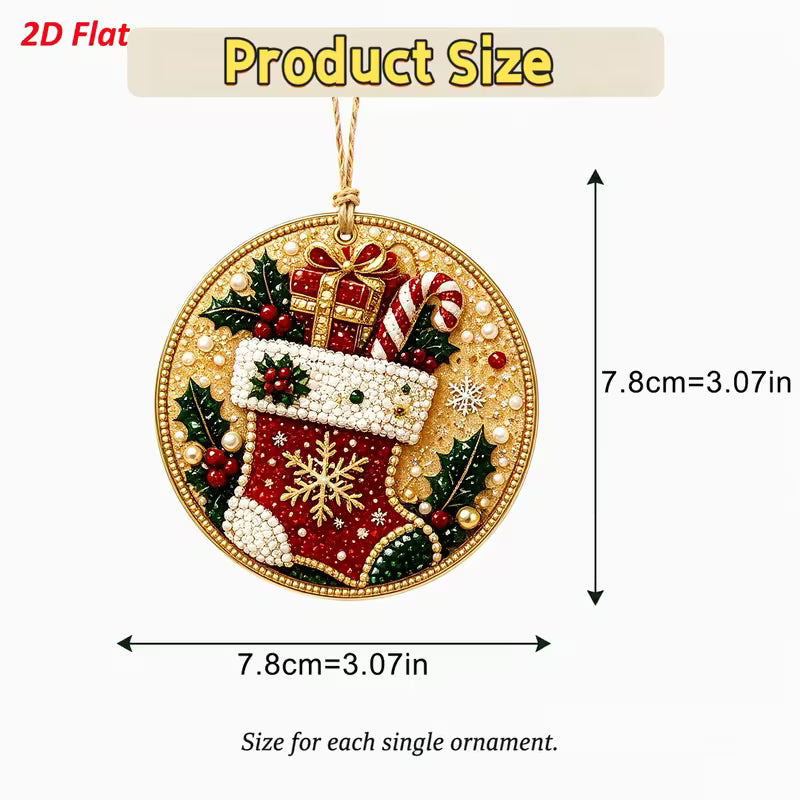 Vintage Christmas Joy DIY Pearl Hanging Ornament Kit (6-Pack)