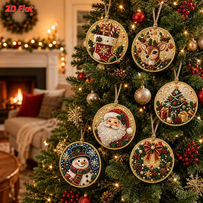 Vintage Christmas Joy DIY Pearl Hanging Ornament Kit (6-Pack)